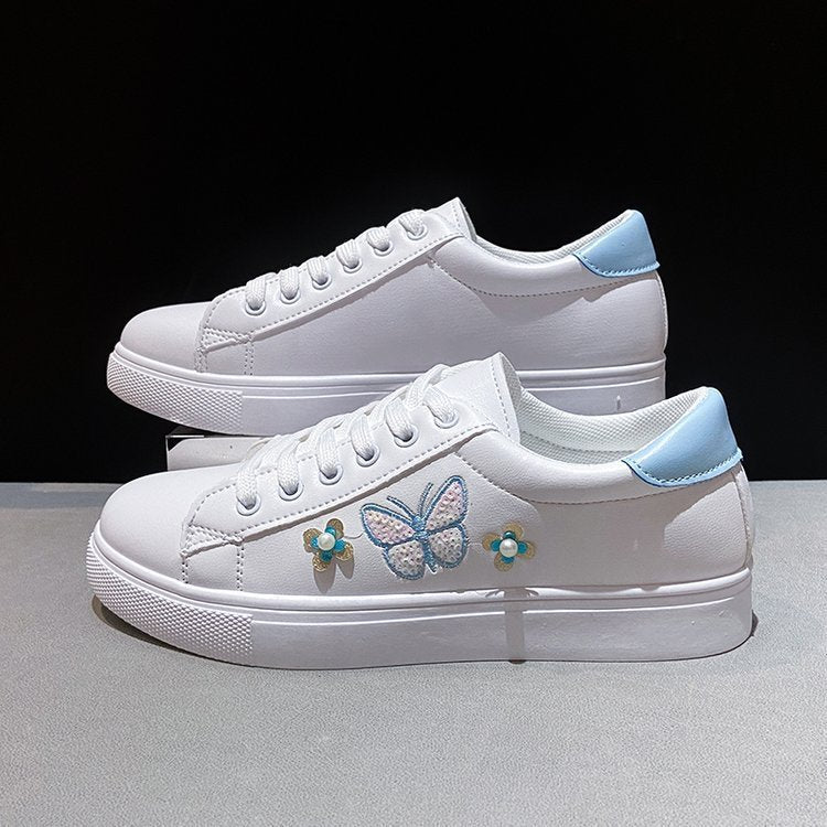 Women's Flat Low-top Sneakers Bow