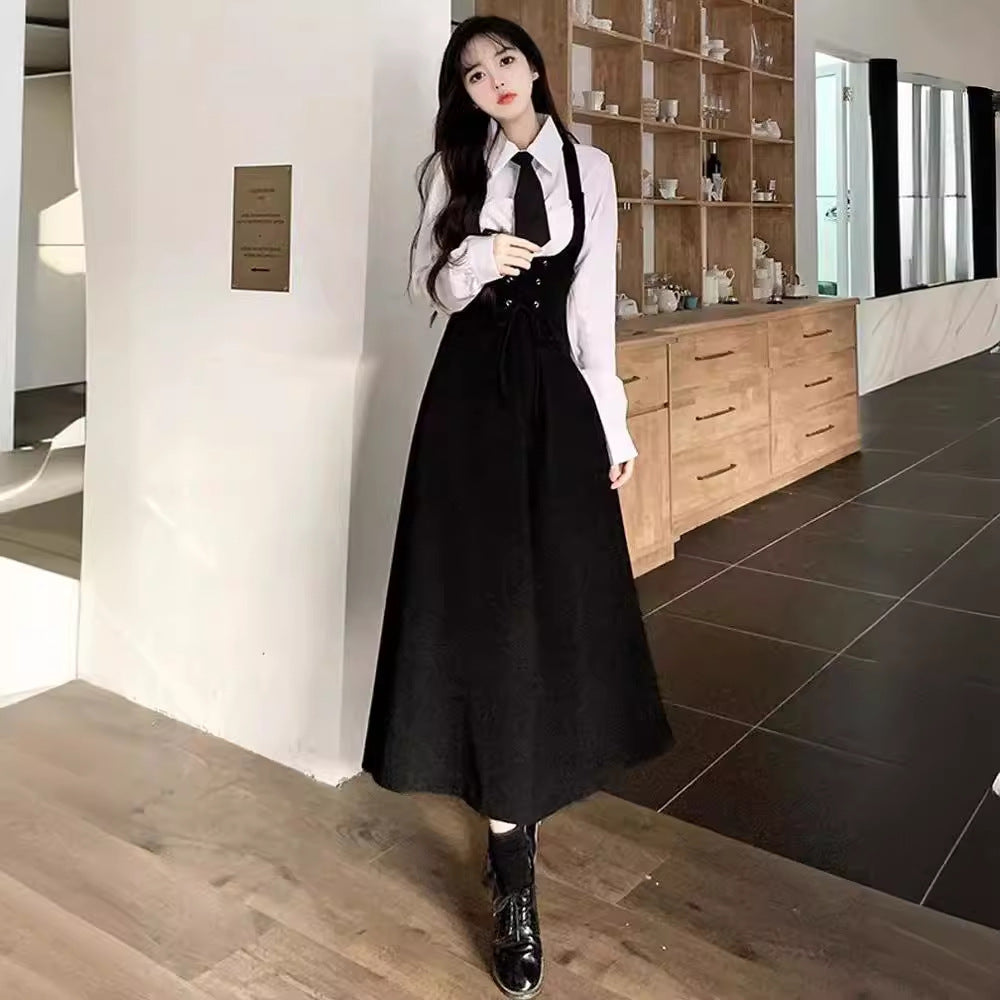 Fashion Preppy Style Uniform Suit Dress Women