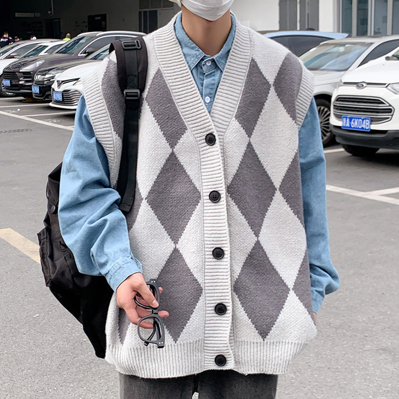 Men's V-neck Sweater Woolen Vest