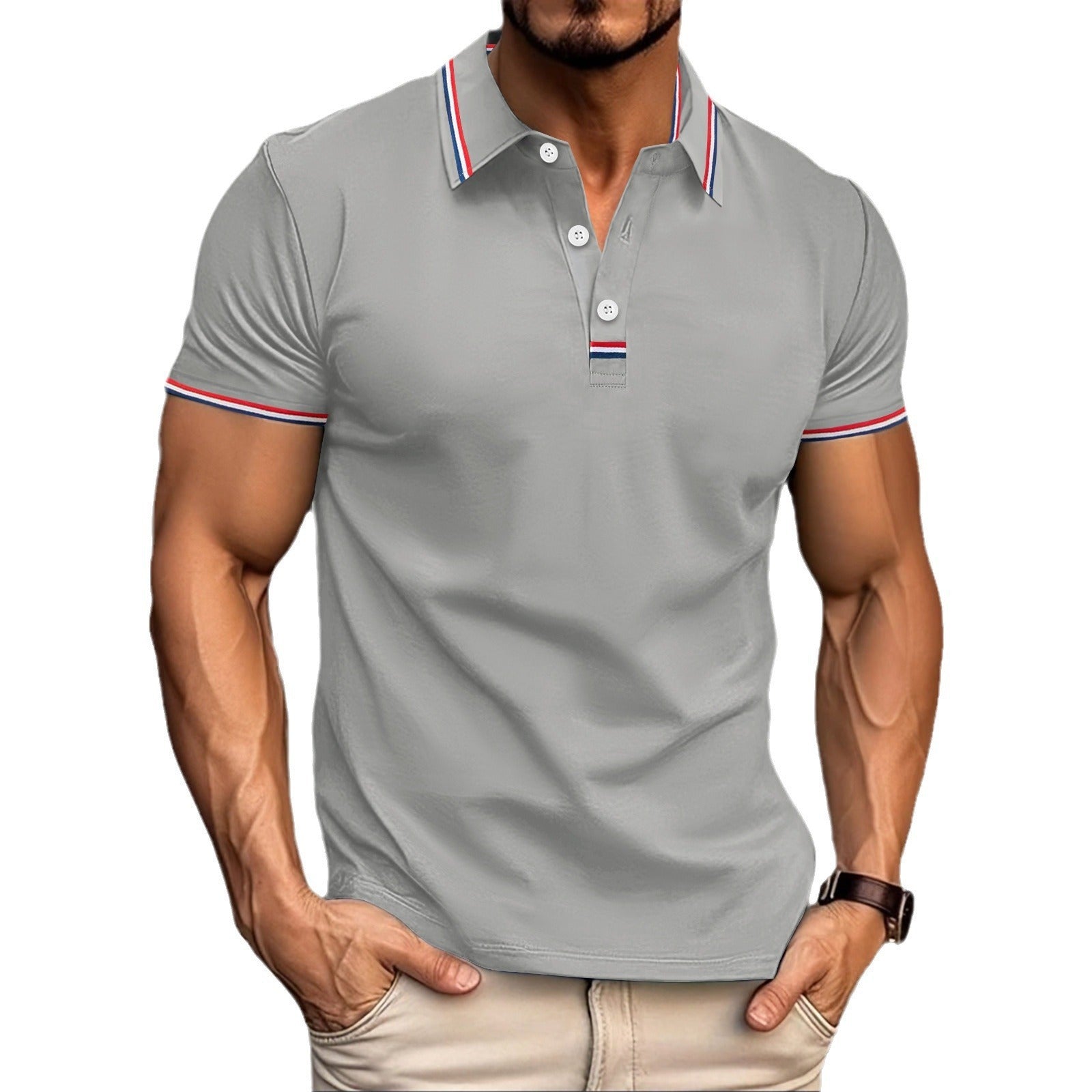 Pull Button Versatile T-shirt