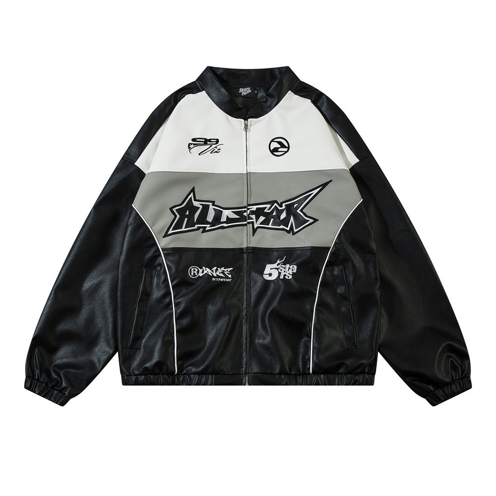 Leather Jacket Jacket Locomotive Racing Suit