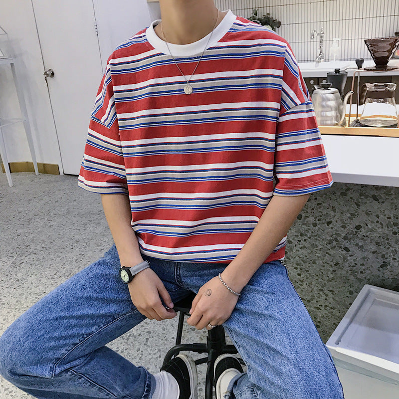 Gangfeng striped short-sleeved t-shirt boys