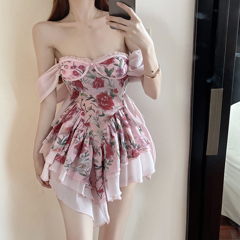 Fairy Tube Top Bow Waist Tube Top Dress For Women