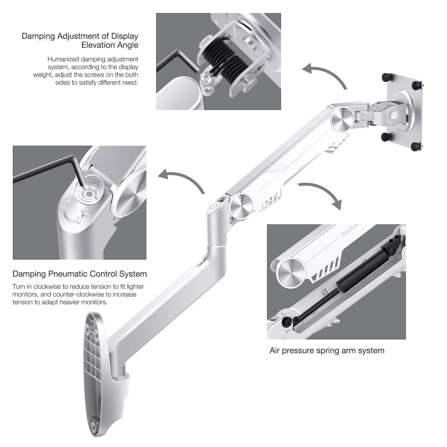 Aluminum Alloy Computer Monitor Universal Bracket