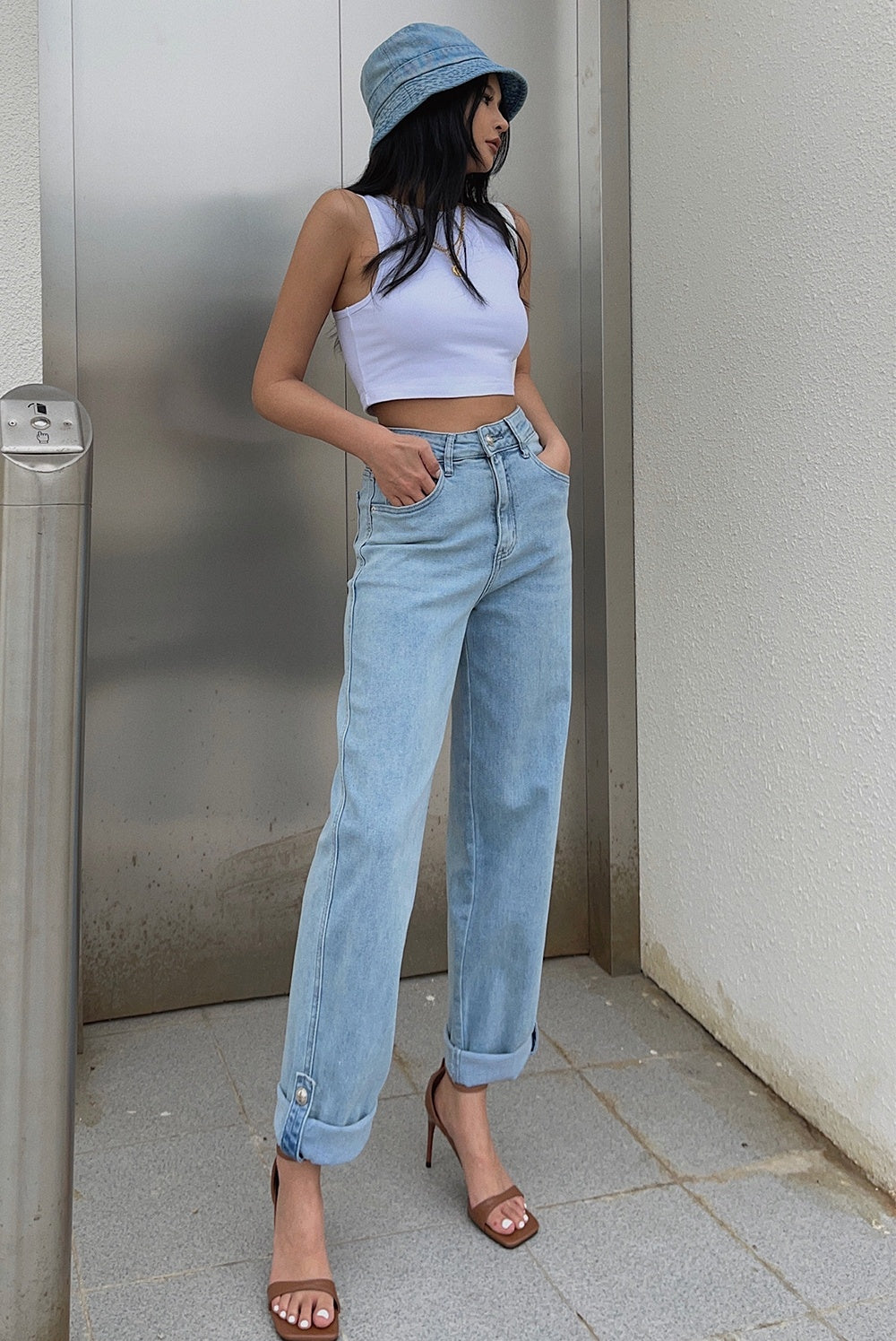 Hong Kong-flavored Loose High-Waisted Thin Trendy Wide-Leg Pants Thin Section