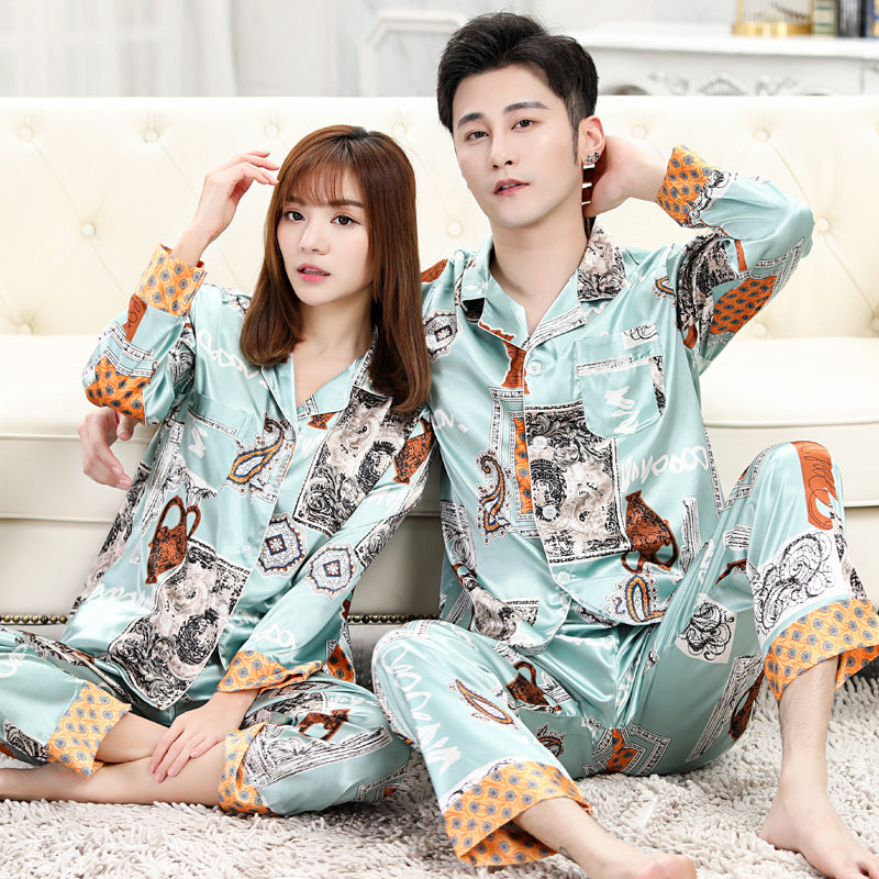 Men's And Women's Spring And Autumn Plus Size Pajamas