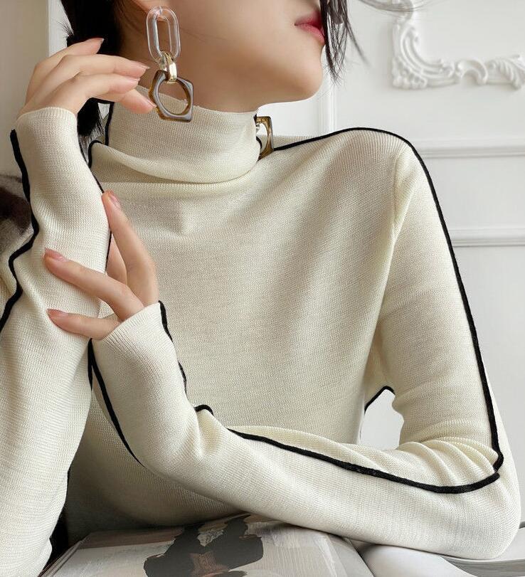 Women's FallWinter Slim Padded Top Sweater