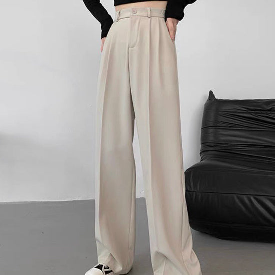 High-grade Loose Wide Leg High Waist Casual Straight-leg Suit Pants