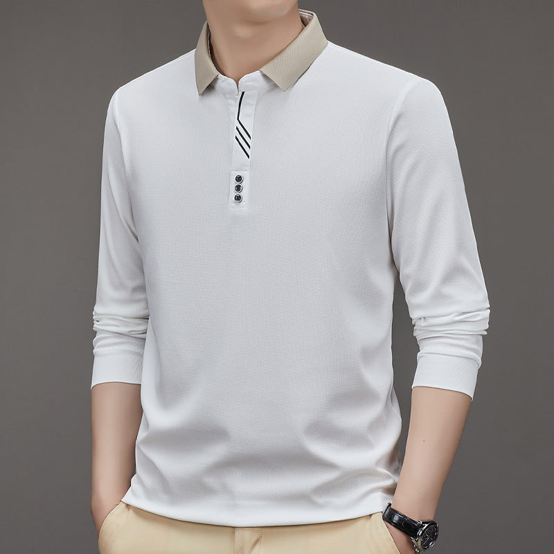 Men's New Polo Collar Casual Base Long Sleeve