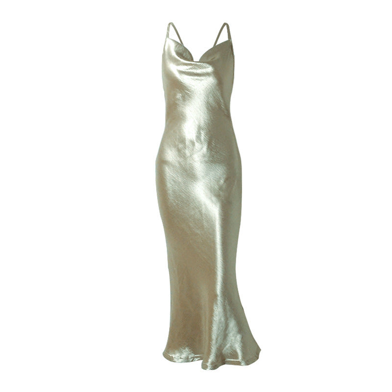 Satin Trendy Long Dress