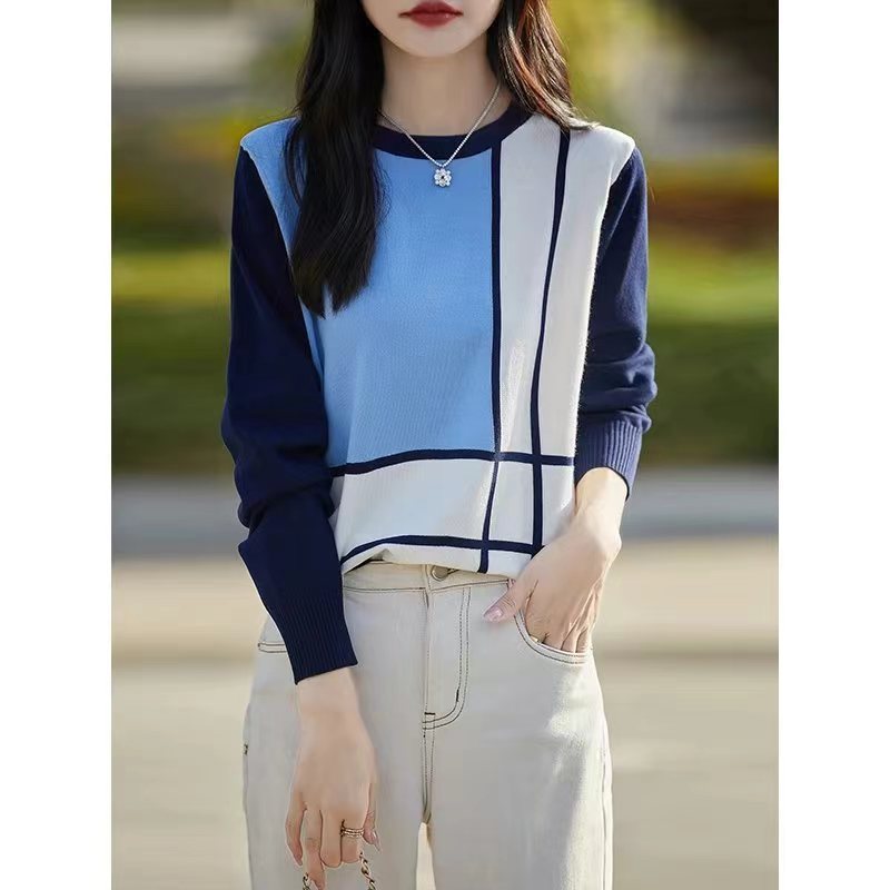 Japanese Autumn Crew Neck Knitwear For Women