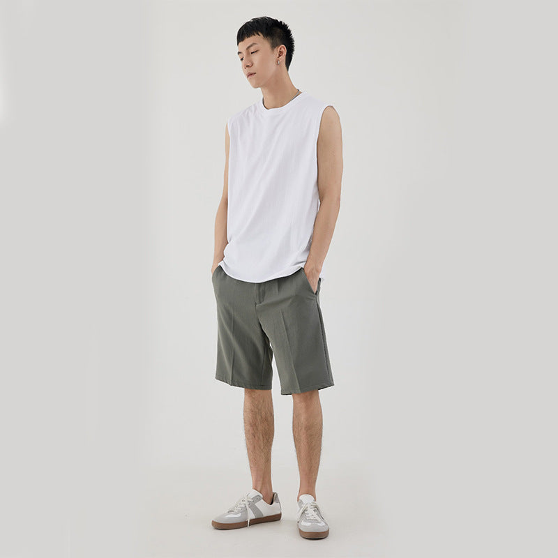 Simple Basic Sleeveless Cotton Men's Vest