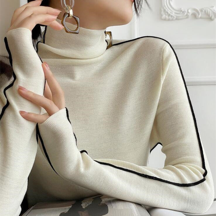 Women's FallWinter Slim Padded Top Sweater