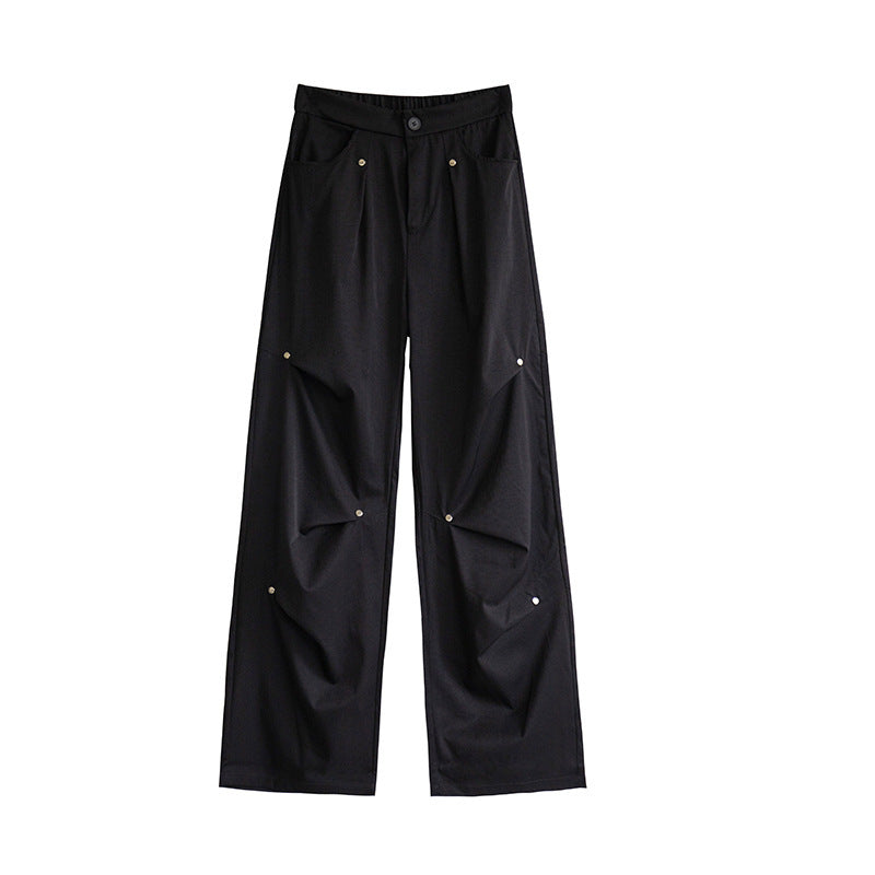 Rivet Design Small Straight Casual Pants