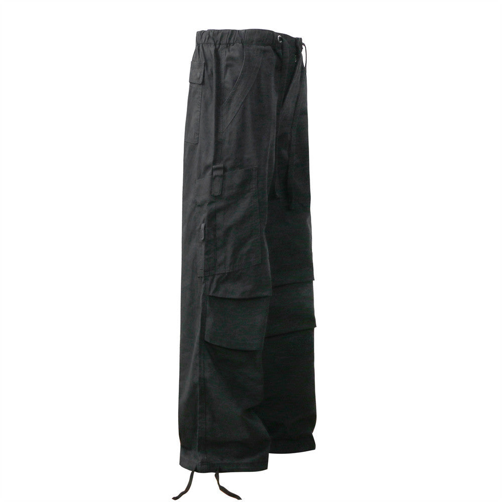 Men's Solid Color Loose Casual Straight-leg Wide-leg Pants