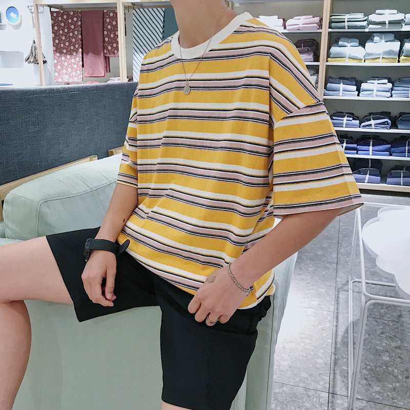 Gangfeng striped short-sleeved t-shirt boys