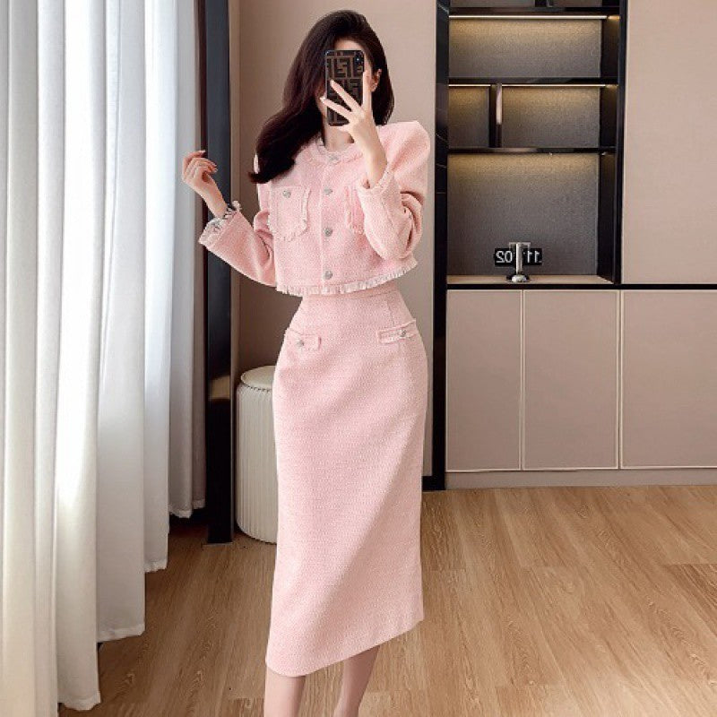 Fashion Personality Classic Style Long Skirt Suit Women