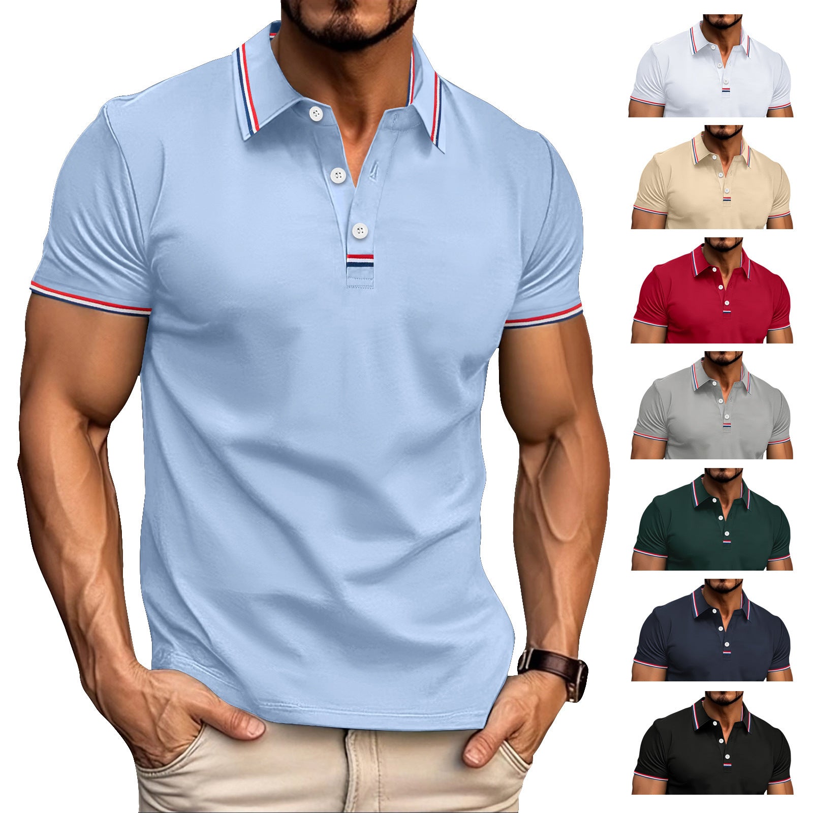 Pull Button Versatile T-shirt