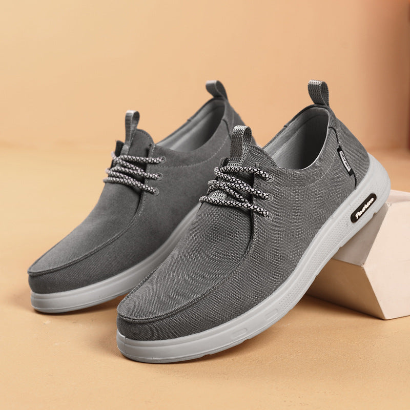 Men's Cloth Shoes Versatile Soft Bottom Lace Up Leisure Sports