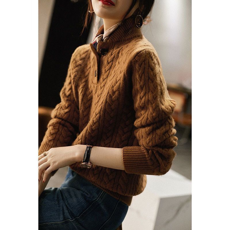 Women's Thickening Stand Collar Bottoming Sweater