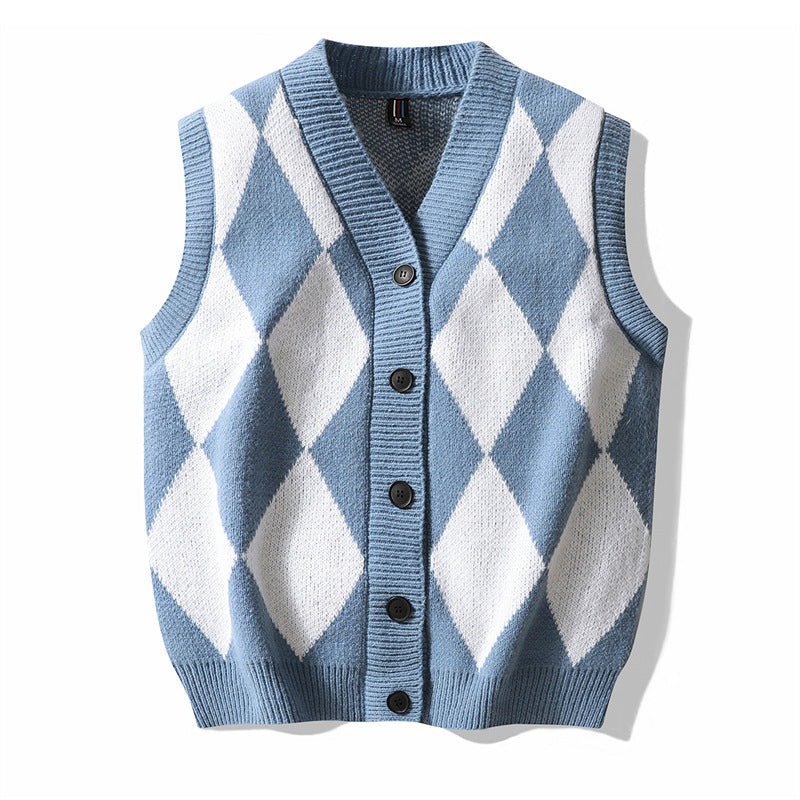 Men's V-neck Sweater Woolen Vest