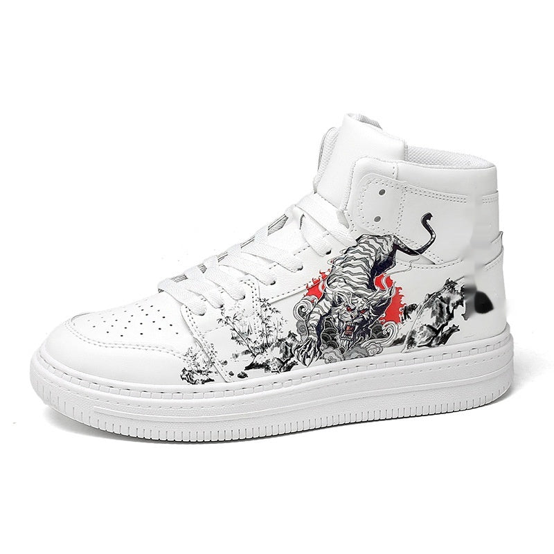 Fashion Couple White Shoes Men's High-top