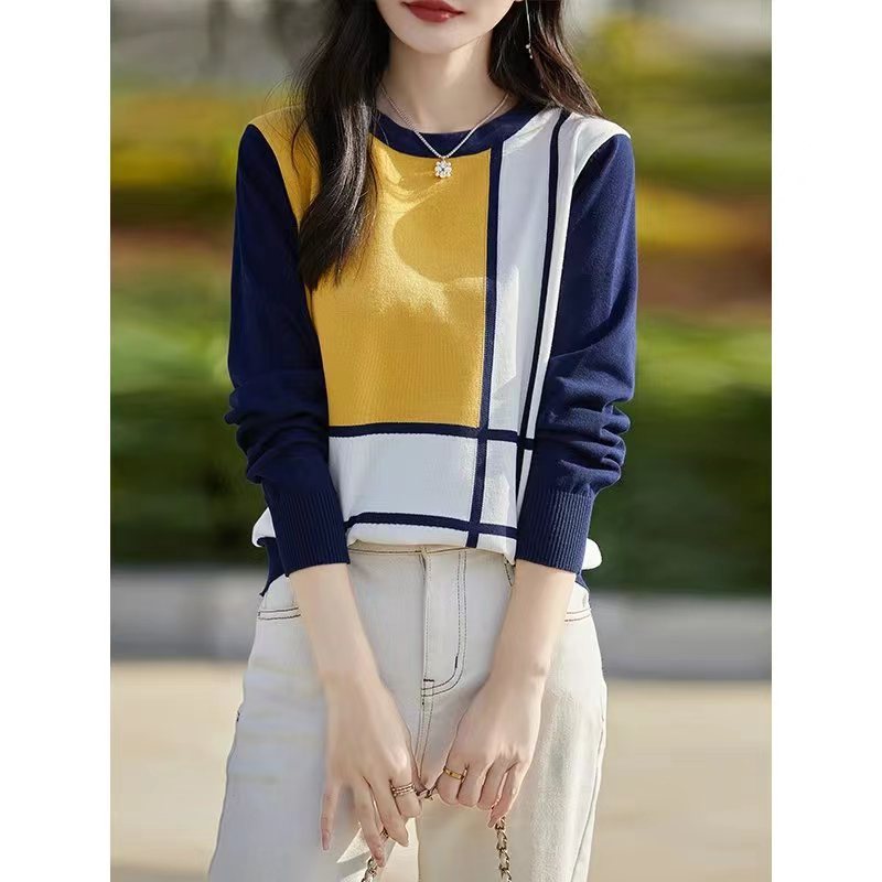 Japanese Autumn Crew Neck Knitwear For Women