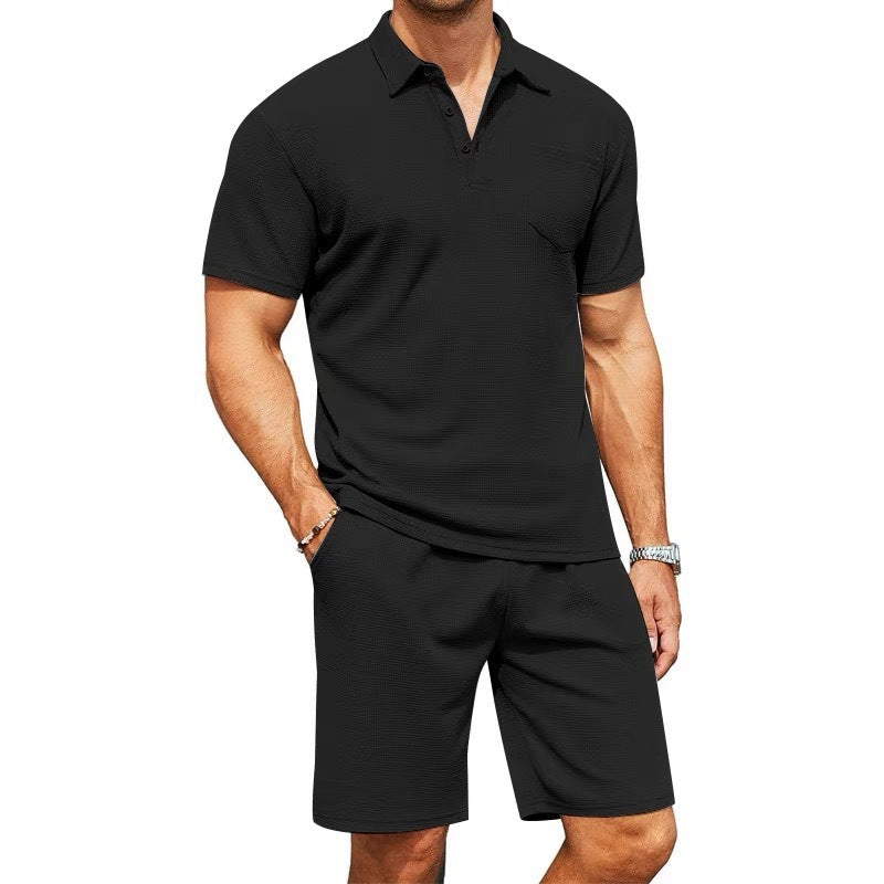 Men's Slim-fit Suit Lapel Polo Shirt