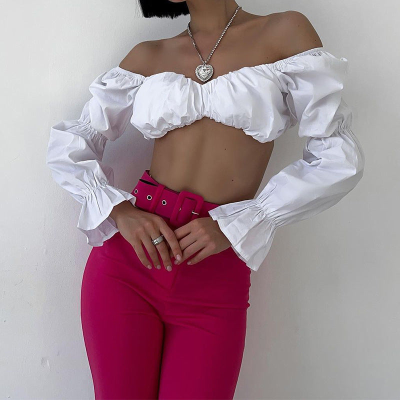 Women's Slim Fit Midriff-baring Top