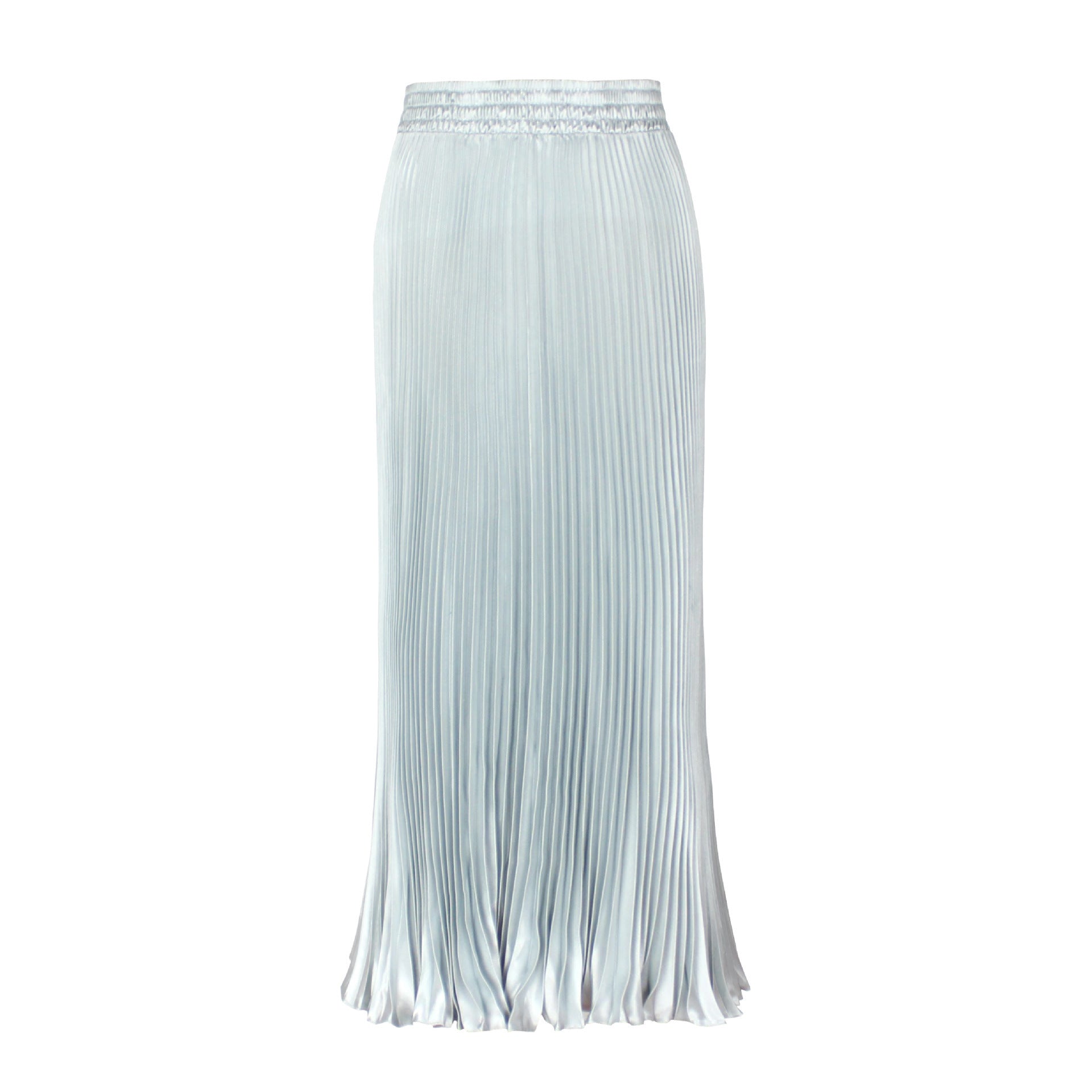 Satin Metallic Organ Pleated Skirt