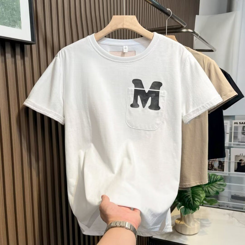 Short Sleeve Combed Cotton T-shirt Half Sleeve