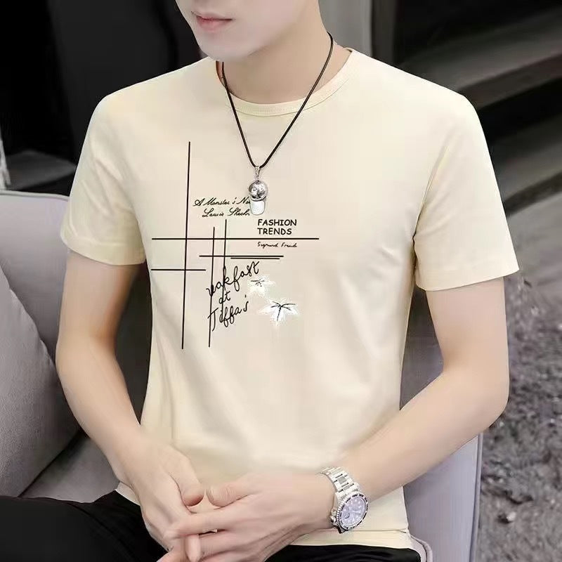 Summer Linen Men's Slim T-shirt