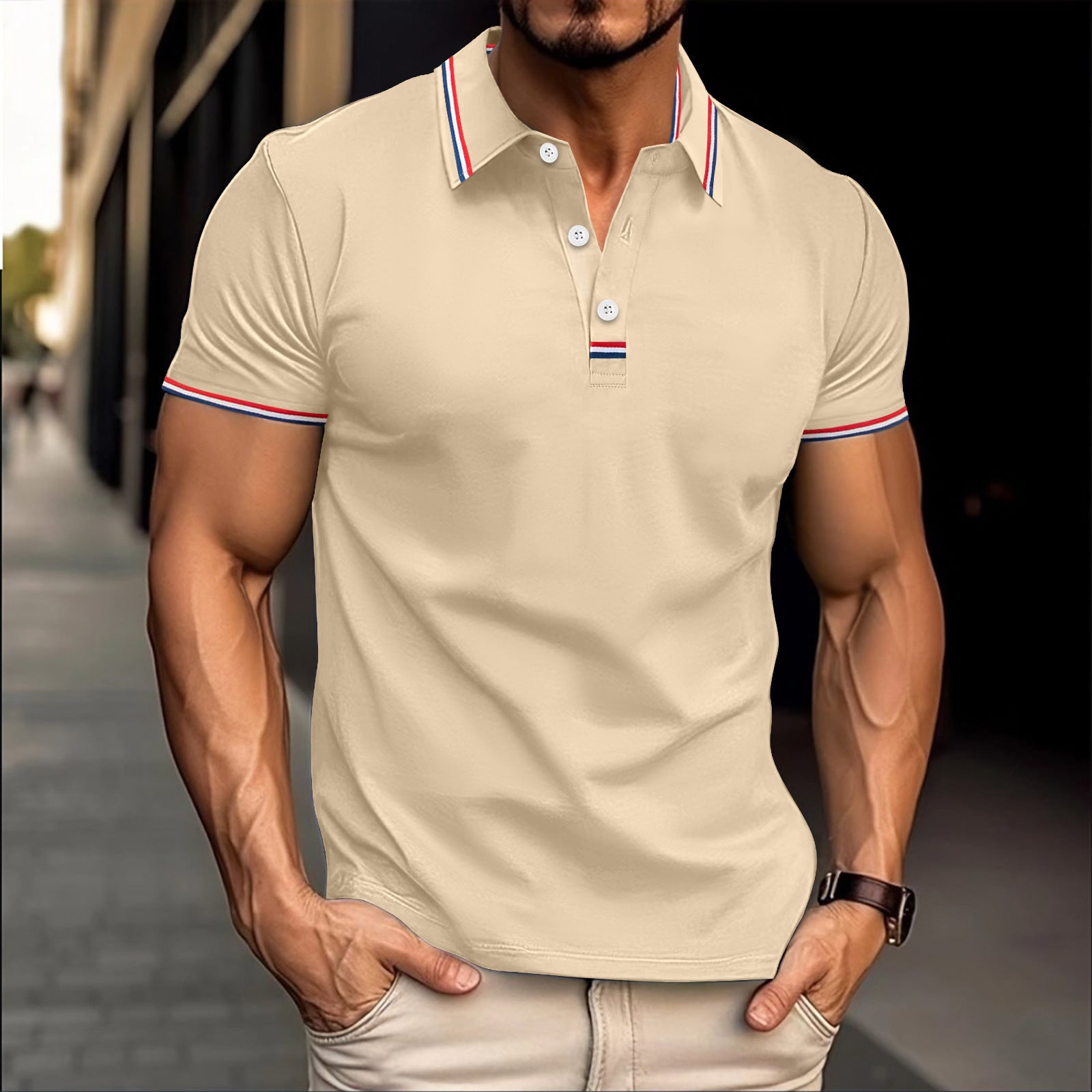 Pull Button Versatile T-shirt