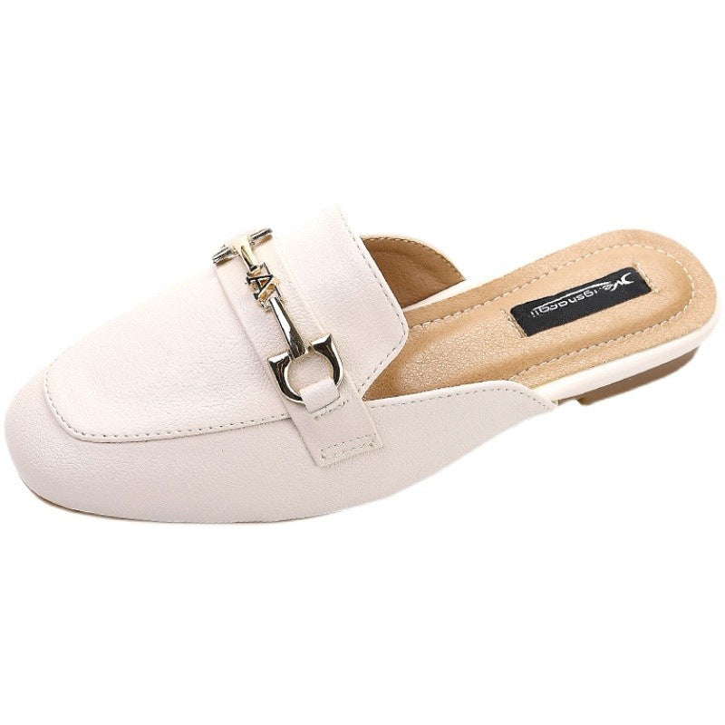 Summer New Style Heel-free Closed Toe Half Slippers For Women