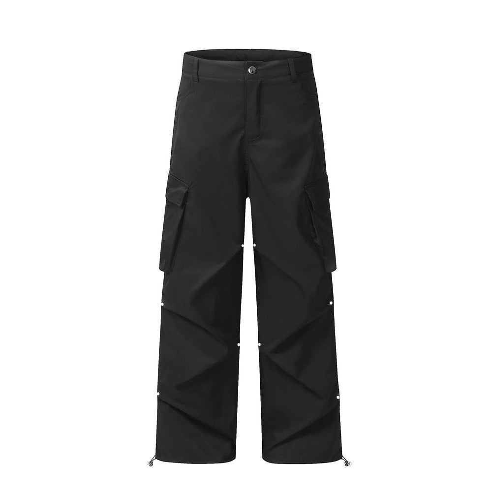 Willow Clinch Pleated Design Loose Trousers Men