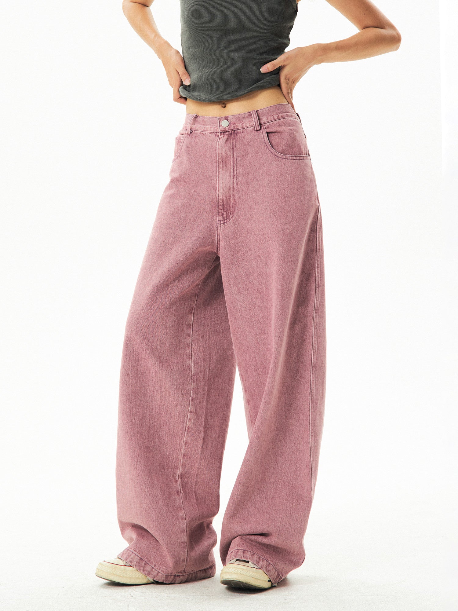 Retro Drooping Slimming Straight-leg Pants