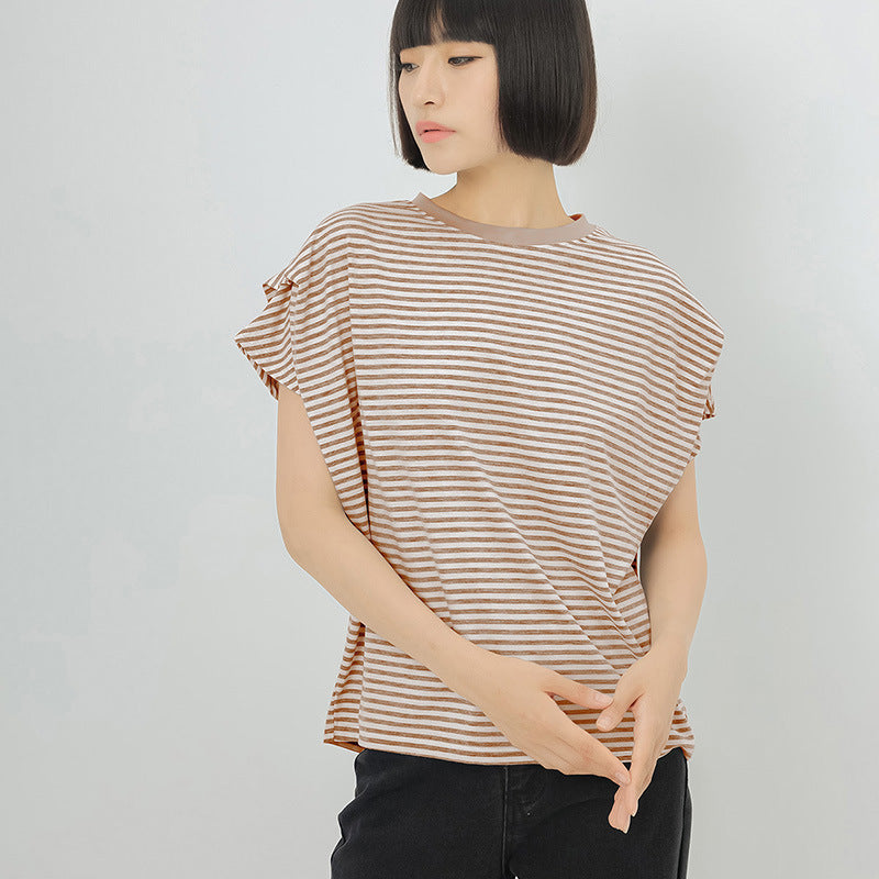 Summer Stripes T-shirt Women's Cotton Loose