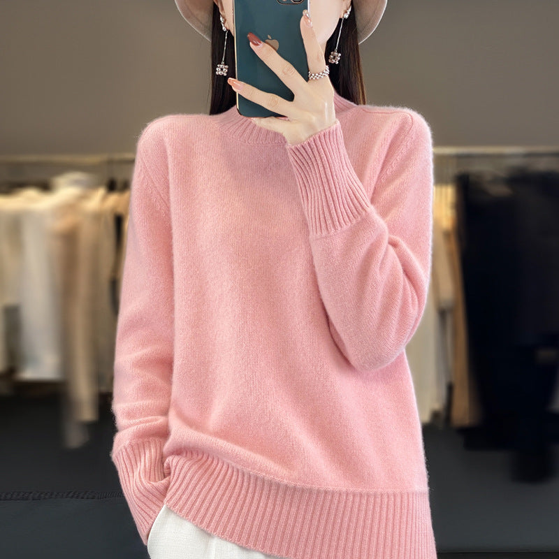 Women's Half Turtleneck Keep Warm Pure Color Cashmere