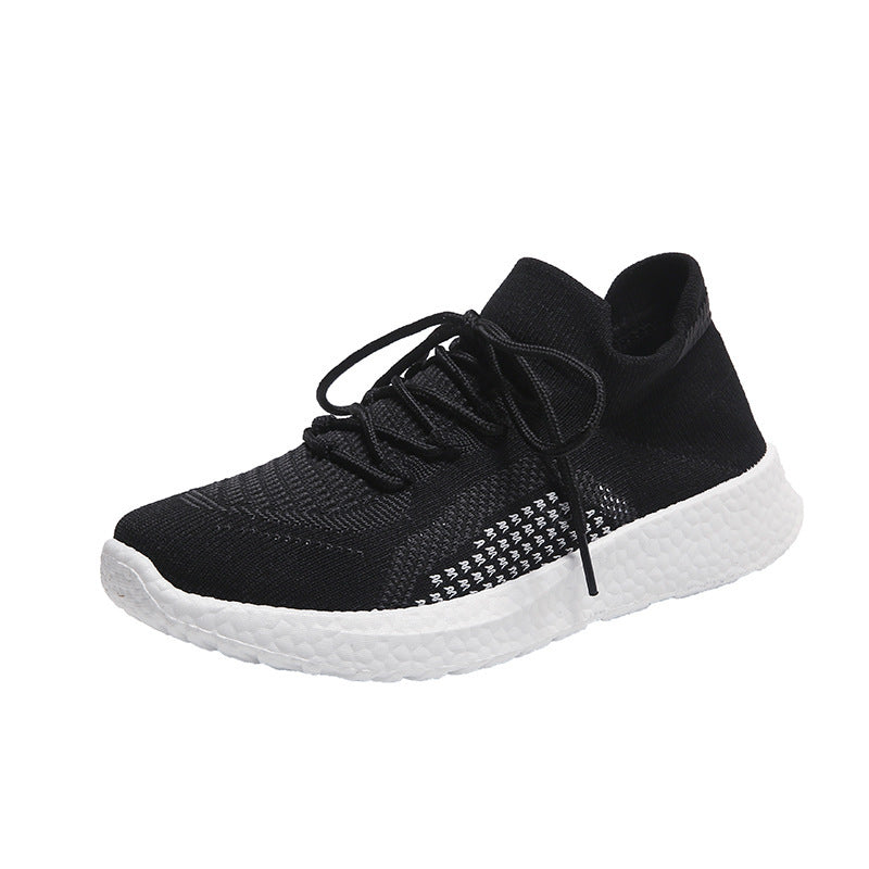 Breathable Fly knit Shoes Platform Running