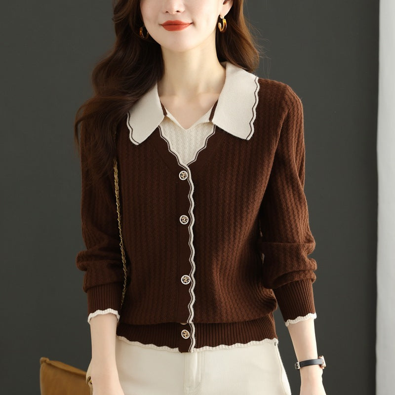 Two-piece Knitted Sweaters Top For Women