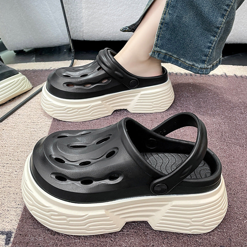 Women's Hole Shoes Summer Wear New Super Thick Bottom Women