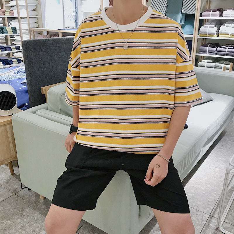 Gangfeng striped short-sleeved t-shirt boys