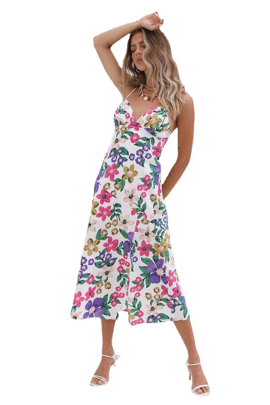 Ladies Casual Beach Halter Dress