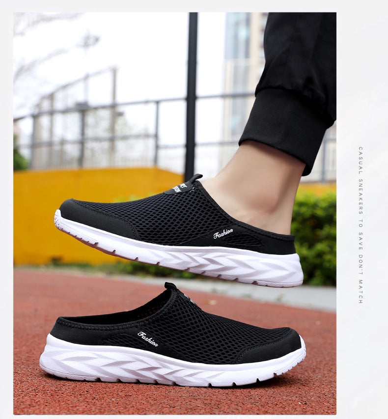 Leisure Sports Half Slippers Mesh Shoes