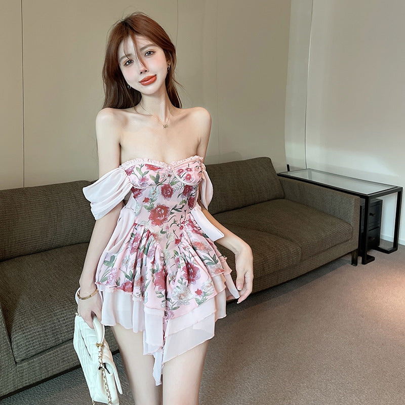 Fairy Tube Top Bow Waist Tube Top Dress For Women