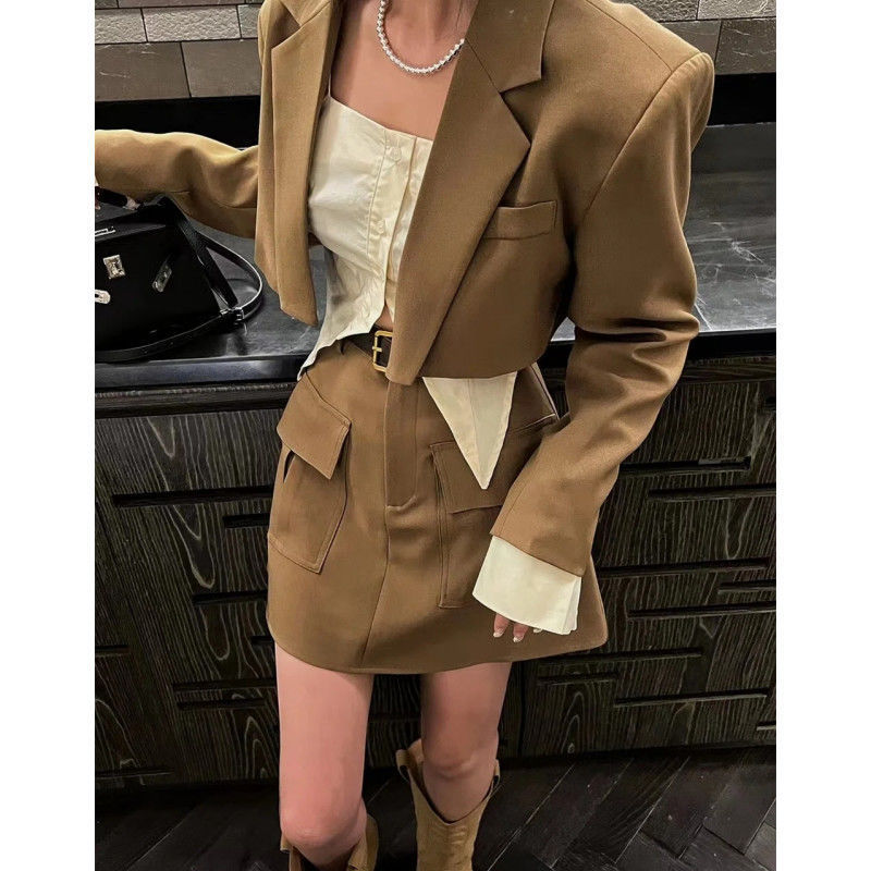 Early New Style Style Set Sense Western Style Slimming Suit Jacket Skirt Elegant Outfit