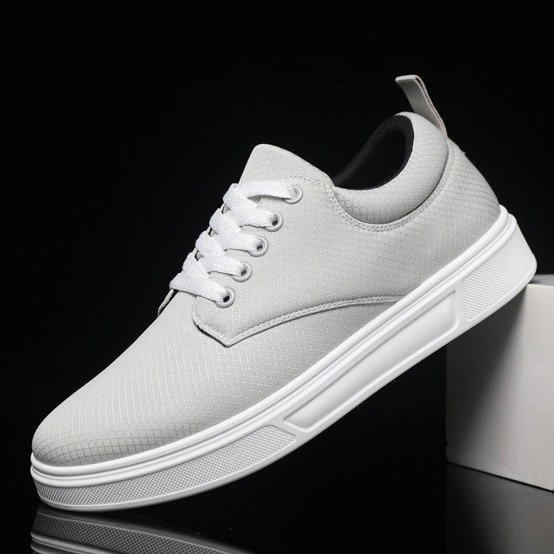 Men's Four Seasons Fashionable All-match Soft-soled White Shoes