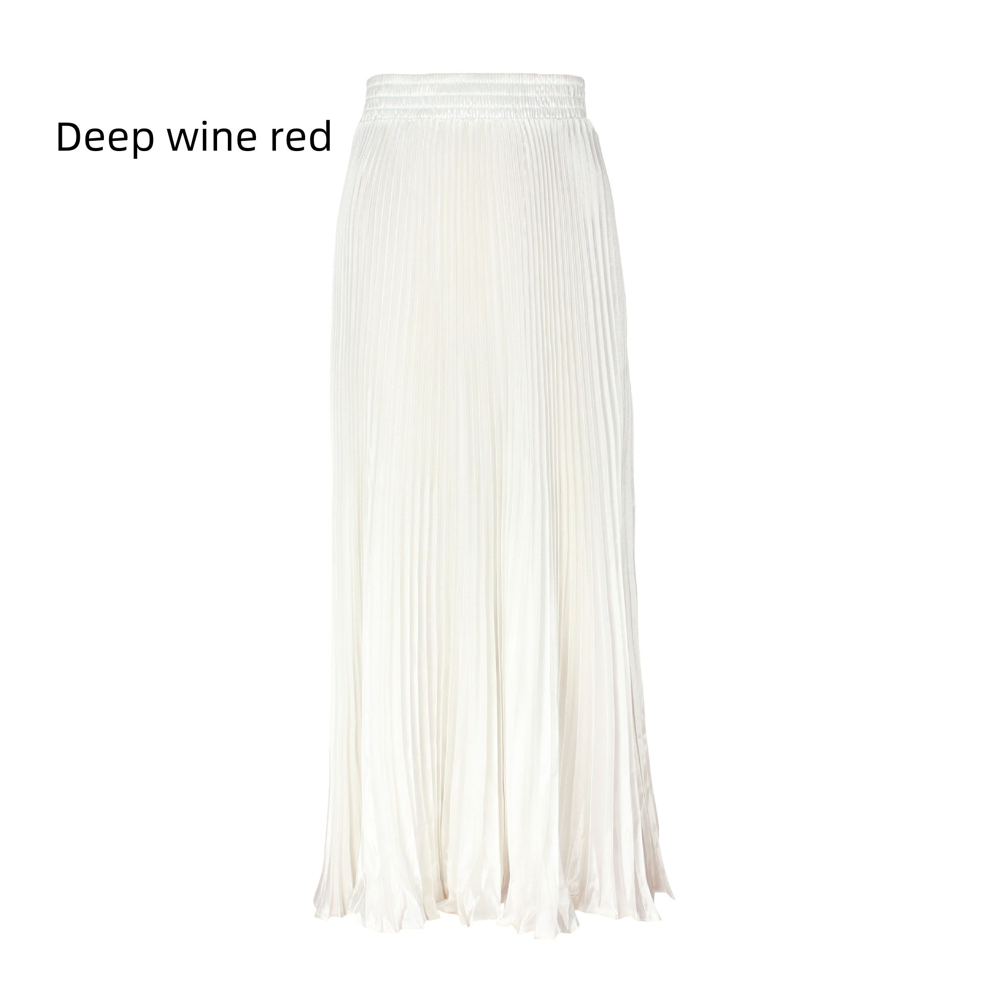 Satin Metallic Organ Pleated Skirt