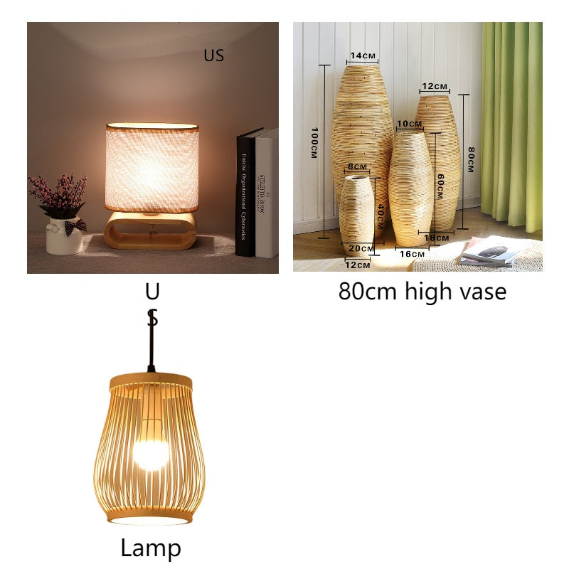 Nordic Japanese bedroom bedside table lamp