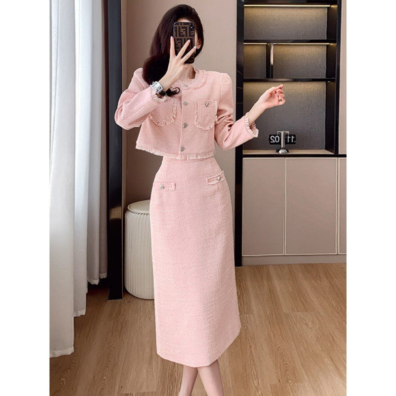 Fashion Personality Classic Style Long Skirt Suit Women